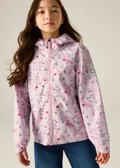 Regatta Lightweight Cath Kidston Waterproof Shell Jacket Pink Puppy Floral (Age 3-13 Years) - 9-10 Yrs Image 1