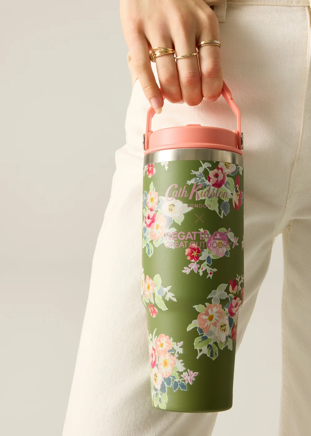 Regatta 0.9L Cath Kidston Thermal Tumbler Khaki Archive Floral - Single Image 1