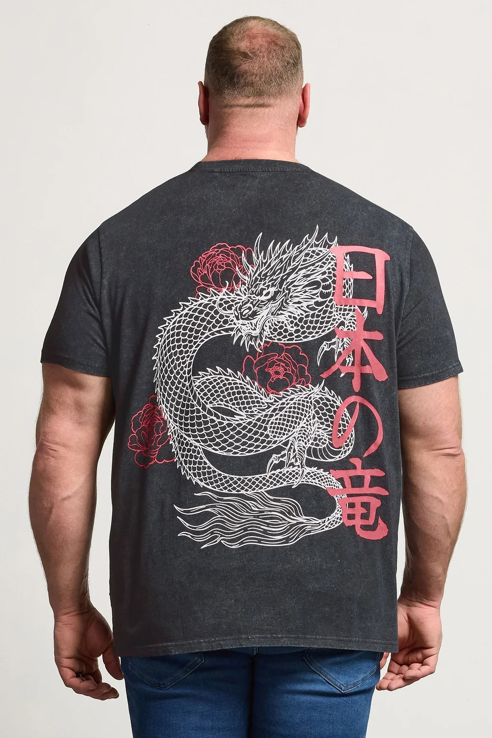 BadRhino Black Dragon Graphic Acid Wash T-Shirt - 2XL Image 3