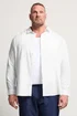 BadRhino White Long Sleeve Linen Blend Shirt - 5-6XL Image 1