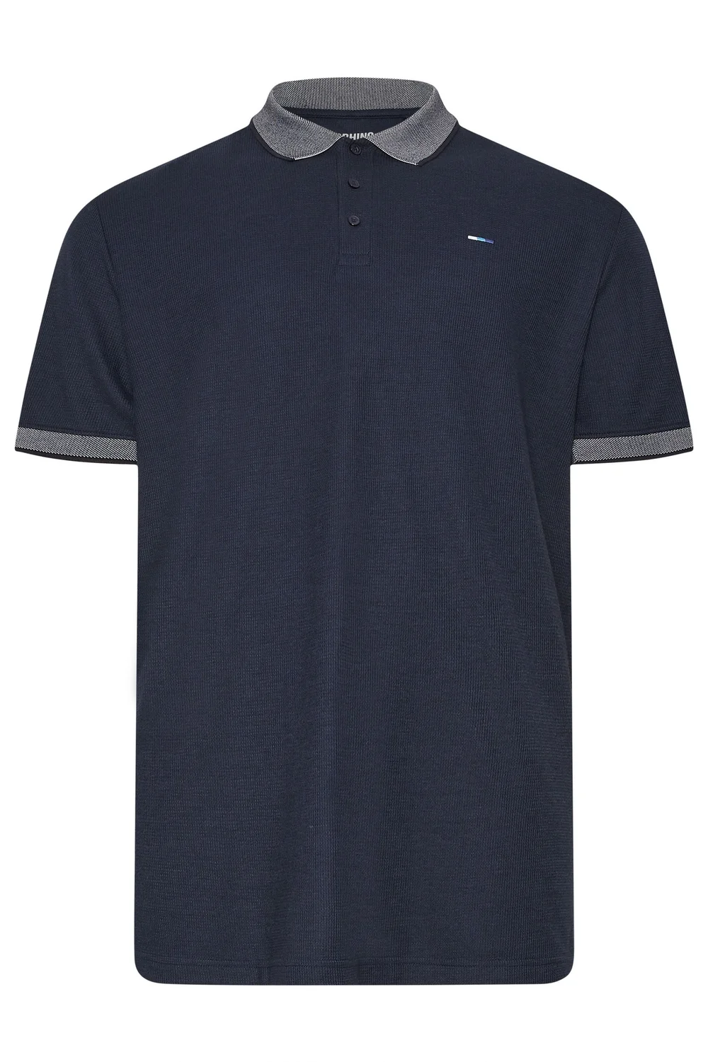 BadRhino Navy Blue Two Tone Waffle Polo Shirt - 3XL Image 5