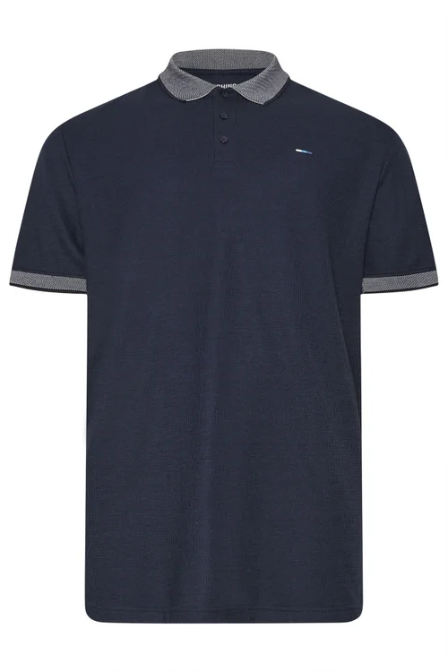 BadRhino Navy Blue Two Tone Waffle Polo Shirt - 3XL Image 5