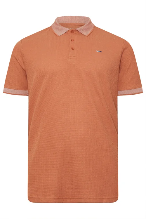BadRhino Orange Two Tone Waffle Polo Shirt - XL Image 5