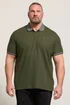 BadRhino Khaki Green Two Tone Waffle Polo Shirt - 4XL Image 1