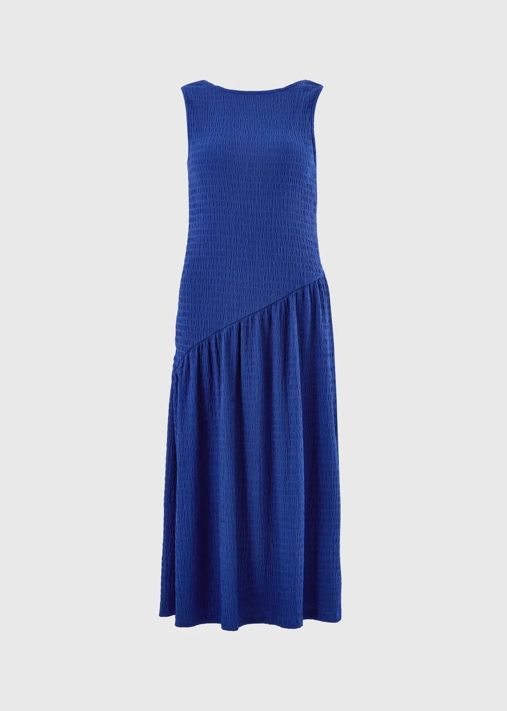 Cobalt Textured Drop Waist Midaxi Dress - 22 Image 2