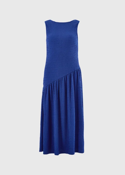 Cobalt Textured Drop Waist Midaxi Dress - 22 Image 2