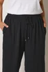 Yours Curve Black Cropped Twill Culottes - 26-28 Image 4