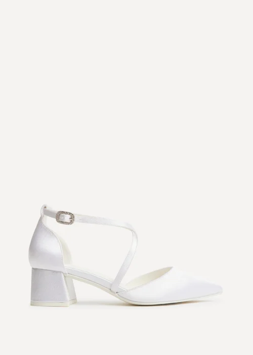 Linzi Faith Bridal Ivory Satin Low Court Heels - Size 5 Image 2