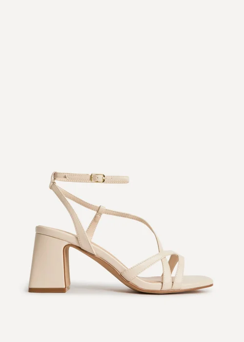 Linzi Oslo Nude Faux Leather Heeled Sandals - 5 Image 2