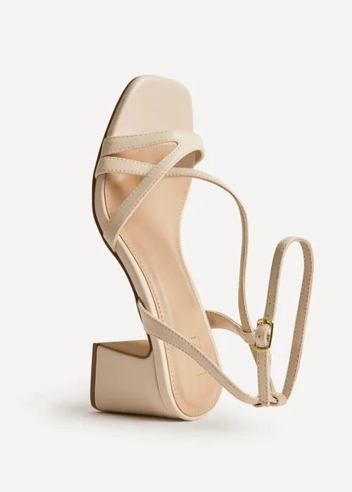 Linzi Oslo Nude Faux Leather Heeled Sandals - 5 Image 5