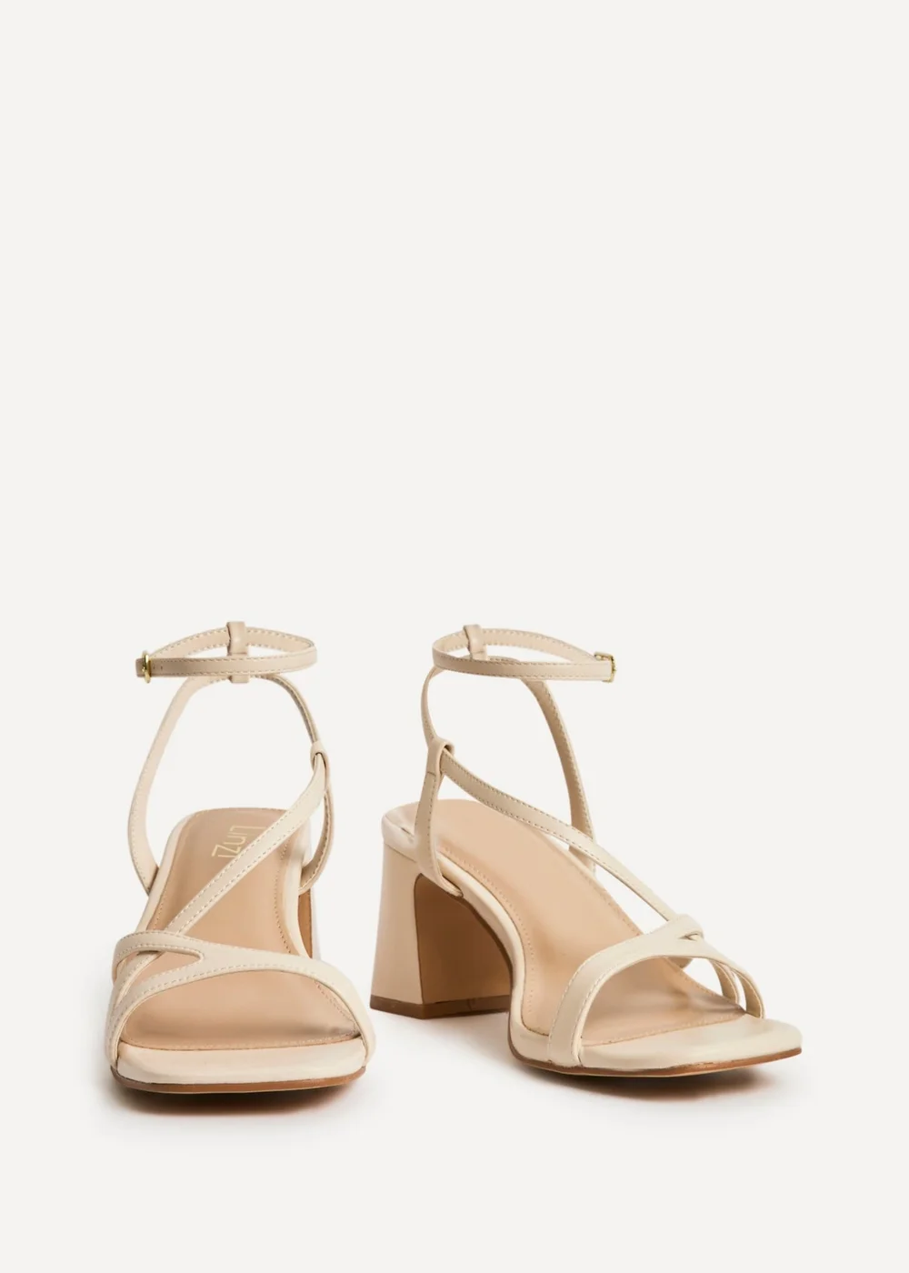 Linzi Oslo Nude Faux Leather Heeled Sandals - 5 Image 3