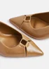 Linzi Lowrie Camel Faux Leather Court Heels - 5 Image 5