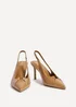 Linzi Lowrie Camel Faux Leather Court Heels - 5 Image 3