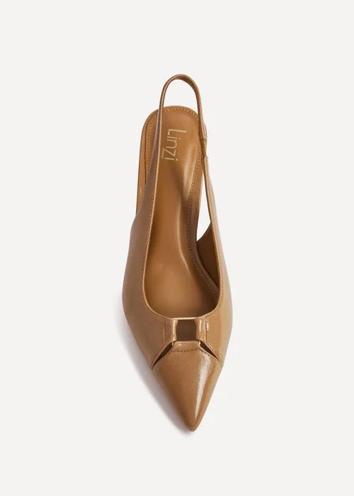 Linzi Lowrie Camel Faux Leather Court Heels - 5 Image 4
