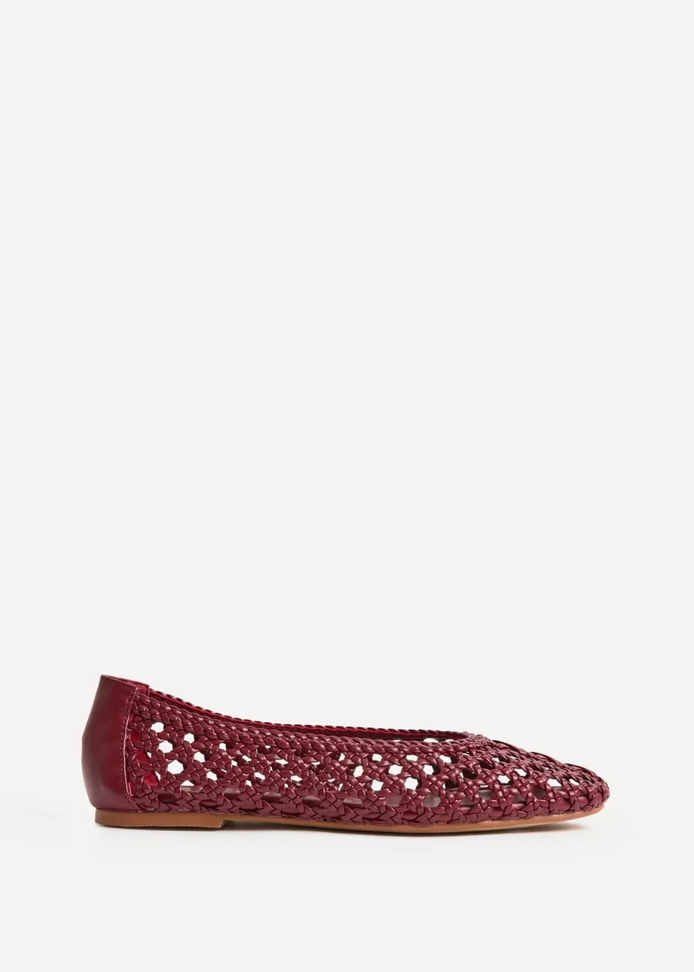 Linzi Melina Red Handwoven Ballet Flats - Size 7 Image 2