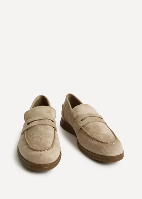 Linzi Review Beige Faux Suede Classic Loafer - 3 Image 3