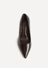 Linzi Aim Wide Fit Brown Faux Leather Court Heels - 4 Image 4