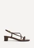 Linzi Arden Brown Faux Leather Block Heeled Sandals - 4 Image 2