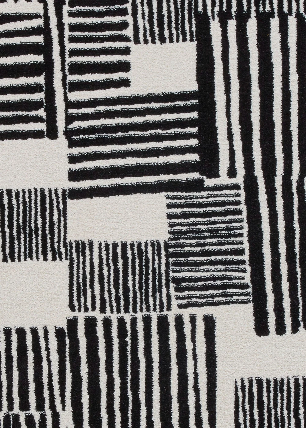Catherine Lansfield Blocks Black/White Rug 120 x 170cm - 80 x 150 Image 3