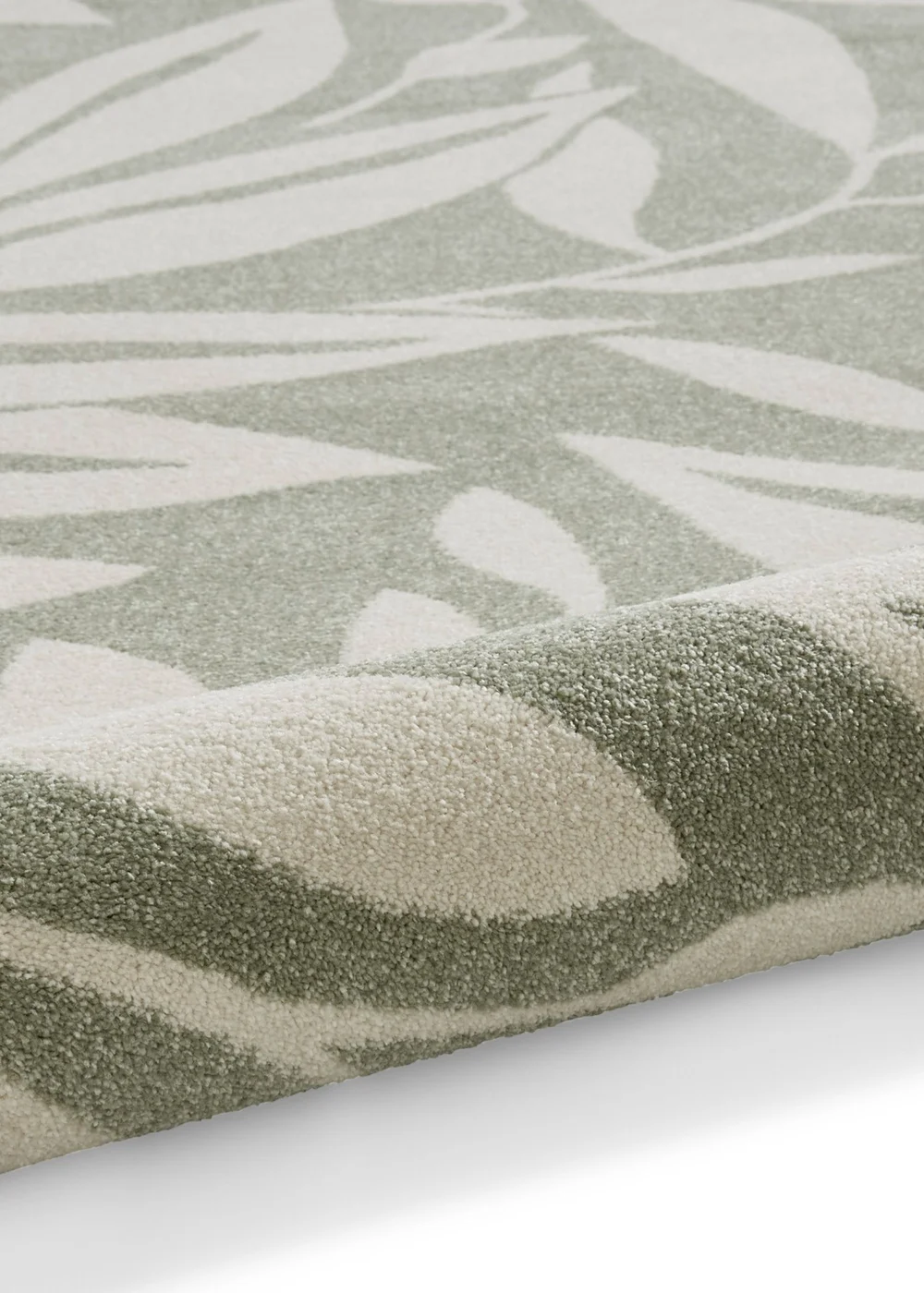 Catherine Lansfield Sorrel Leaves Sage Green Rug 160 x 230cm - 120 x 170 Image 5