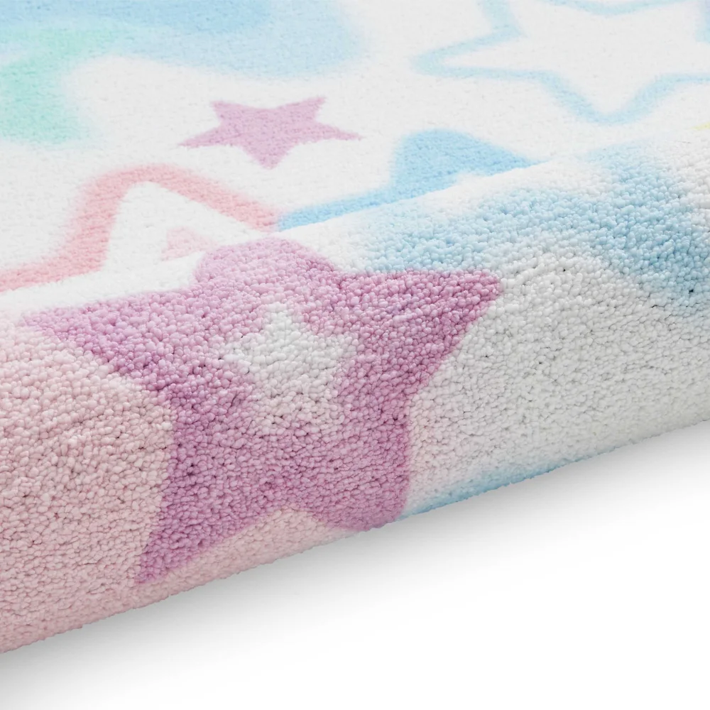 Catherine Lansfield Ombre Stars Pink Washable Rug 120 x 170cm - 80 x 150 Image 5