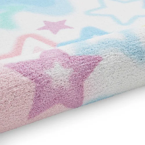 Catherine Lansfield Ombre Stars Pink Washable Rug 120 x 170cm - 80 x 150 Image 5