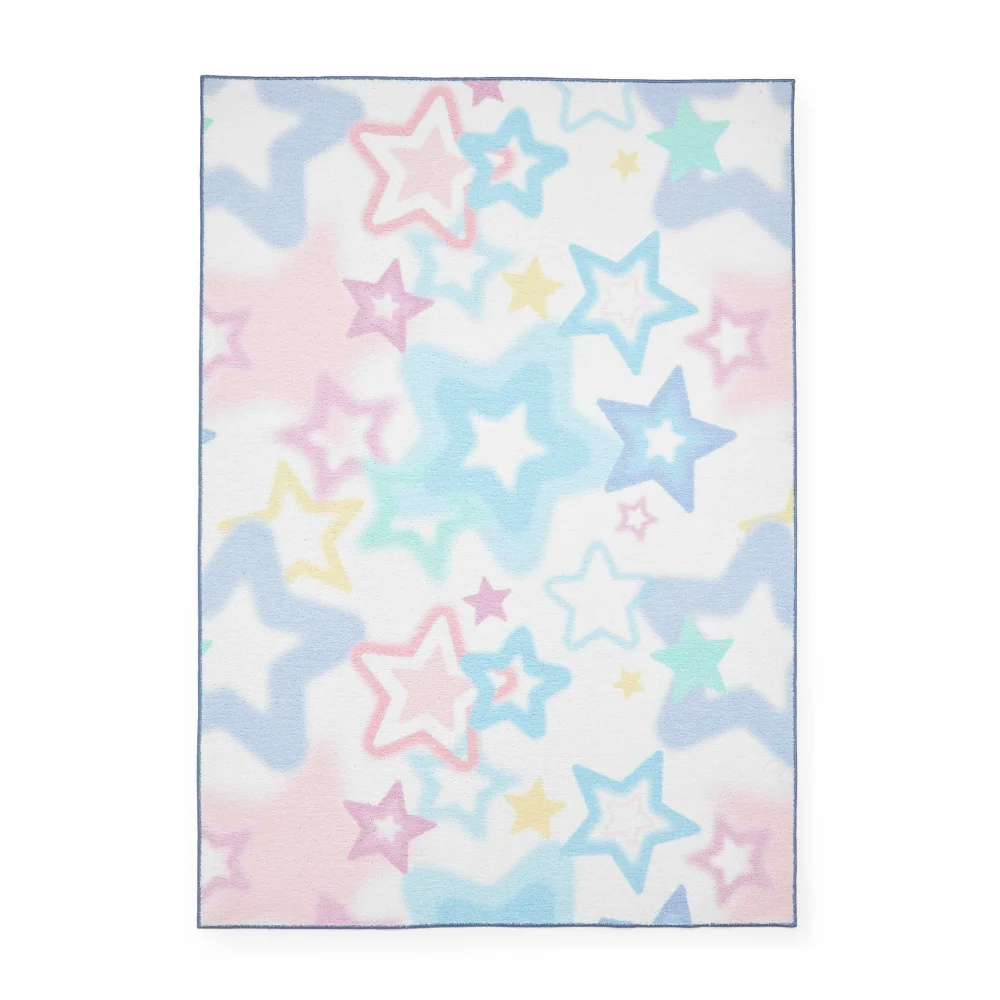 Catherine Lansfield Ombre Stars Pink Washable Rug 120 x 170cm - 80 x 150 Image 2