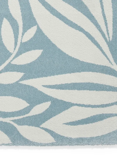 Catherine Lansfield Sorrel Leaves Blue Rug 80 x 150cm - 120 x 170 Image 3