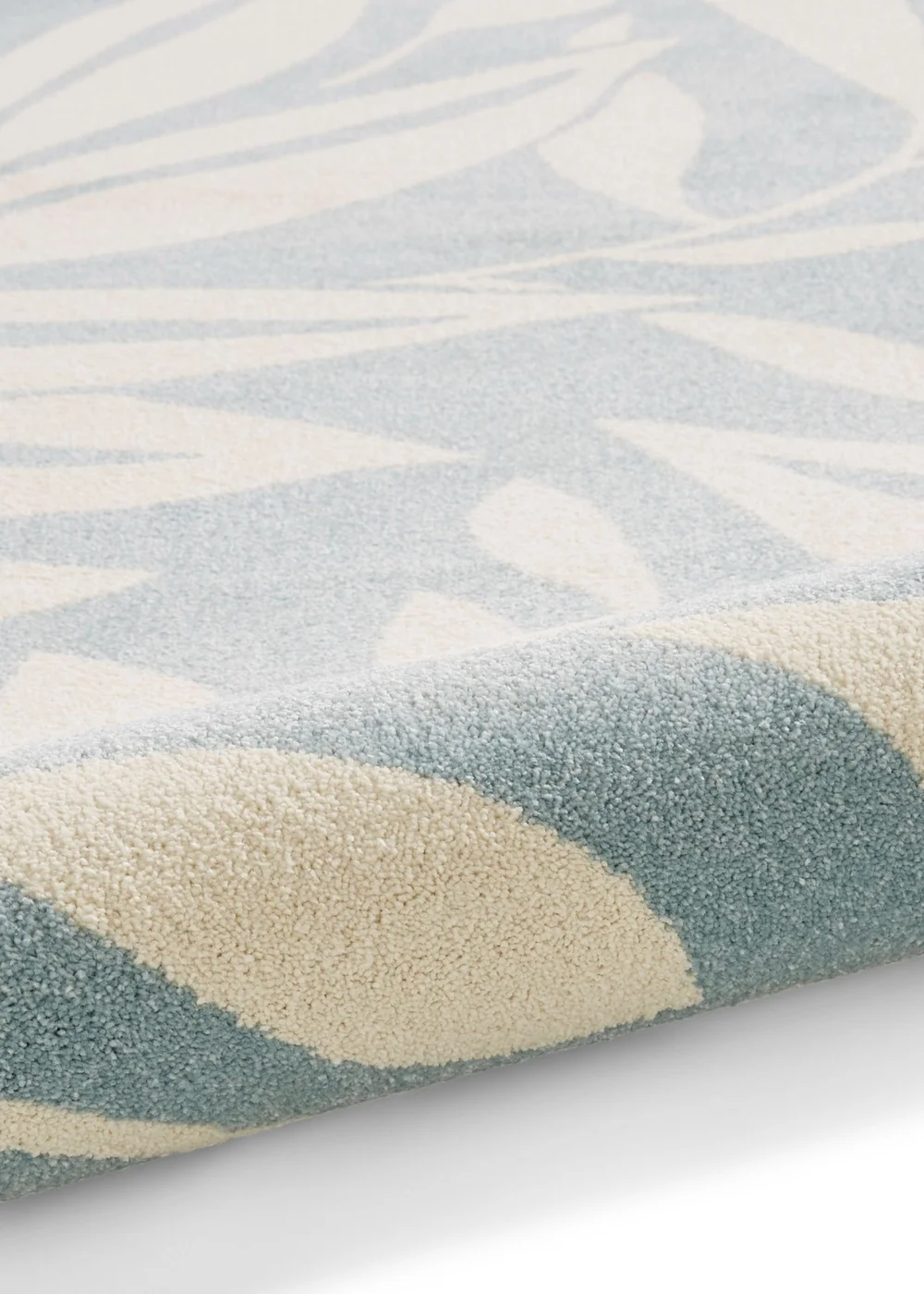 Catherine Lansfield Sorrel Leaves Blue Rug 80 x 150cm - 120 x 170 Image 5
