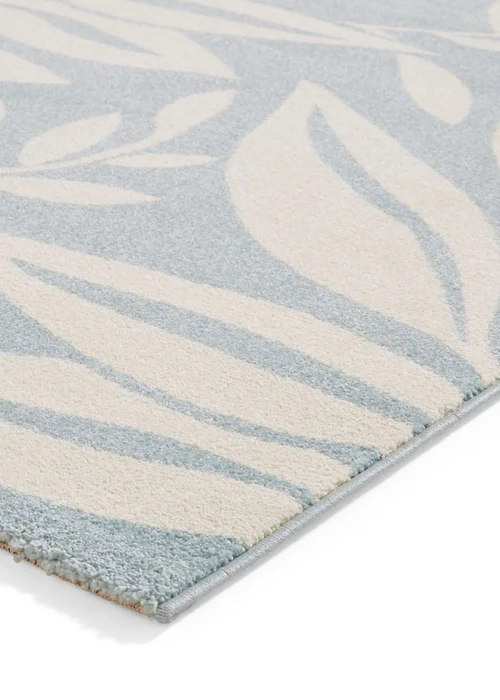 Catherine Lansfield Sorrel Leaves Blue Rug 80 x 150cm - 120 x 170 Image 4