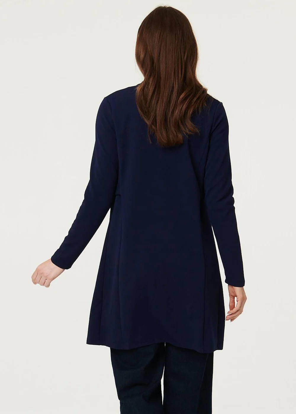 Izabel London Navy Open Front Longline Coatigan - 10 Image 2