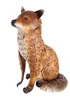 Premier Decorations Sitting Fox Metal Garden Sculpture 32.5cm - One Size Image 1