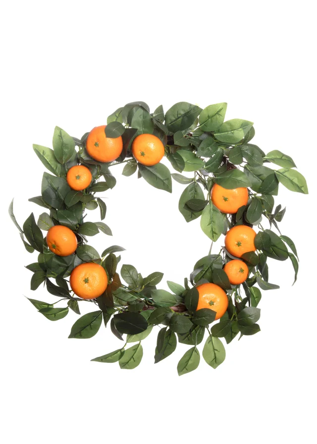 Premier Decorations Artificial Orange Tree Wreath 45cm