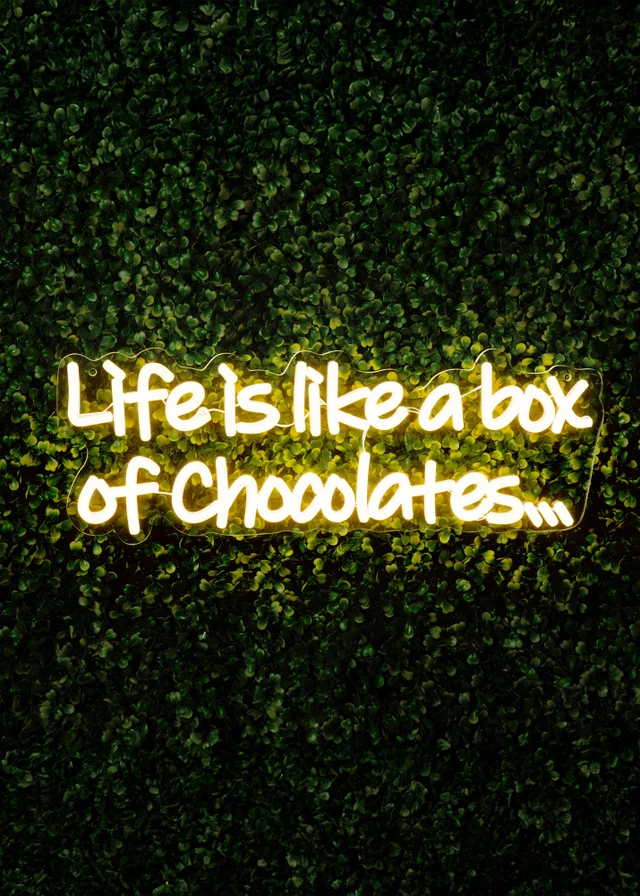 Premier Decorations LED Neon Life is Like a Box of Chocolates Sign
