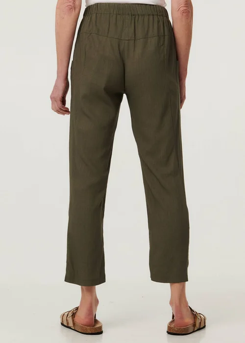 Izabel London Sage Drawstring Tie Front Relaxed Trousers - 14 Image 2