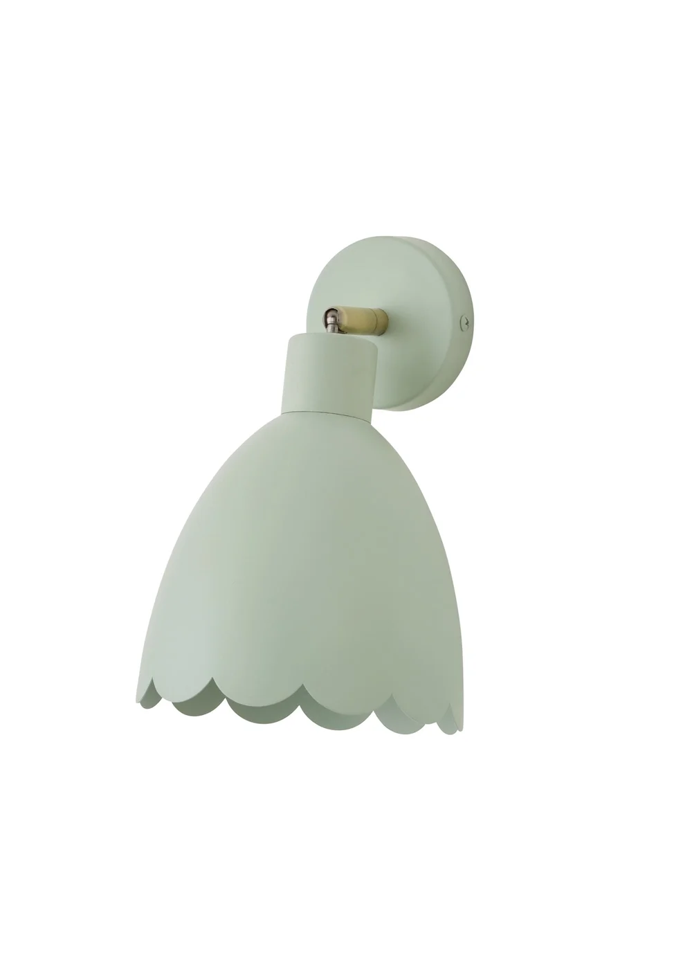 ValueLights Millie Sage Green Flower Scallop Wall Light - One Size Image 5