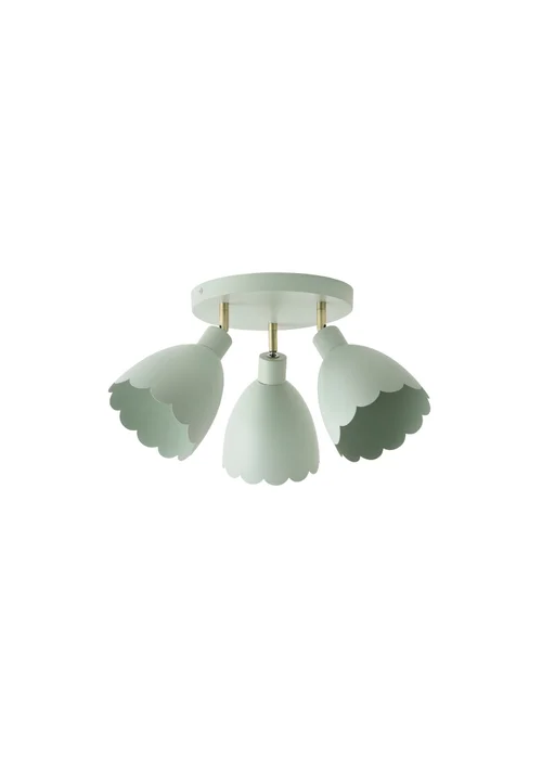 ValueLights Millie Sage Green Flower Scallop 3 Way Spotlight - One Size Image 5