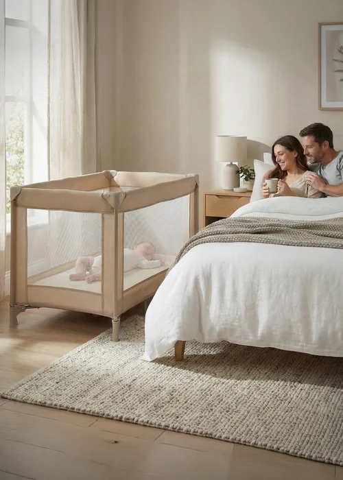 Red Kite Sleeptight Travel Cot - Biscotti - One Size Image 6