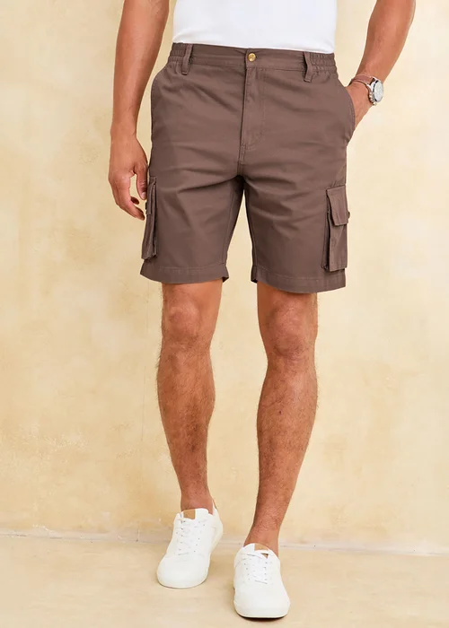 Cotton Traders Mocha Cargo Comfort Shorts - 38 Image 1