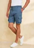 Cotton Traders Dusky Blue Cargo Comfort Shorts - 32 Image 1