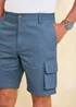 Cotton Traders Dusky Blue Cargo Comfort Shorts - 32 Image 4