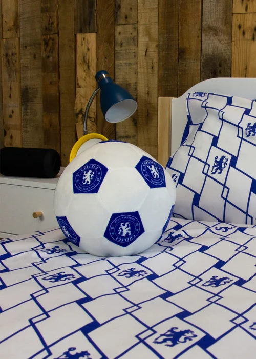 Chelsea FC Geometric Blue Shaped Cushion - One Size Image 1