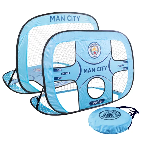 Hy-Pro Manchester City FC 2 In 1 Pop Up Target Goal - One Size Image 1