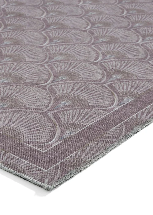 Catherine Lansfield Deco Peacock Lilac Washable Rug 76 x 150cm - 61 x 170 Image 4