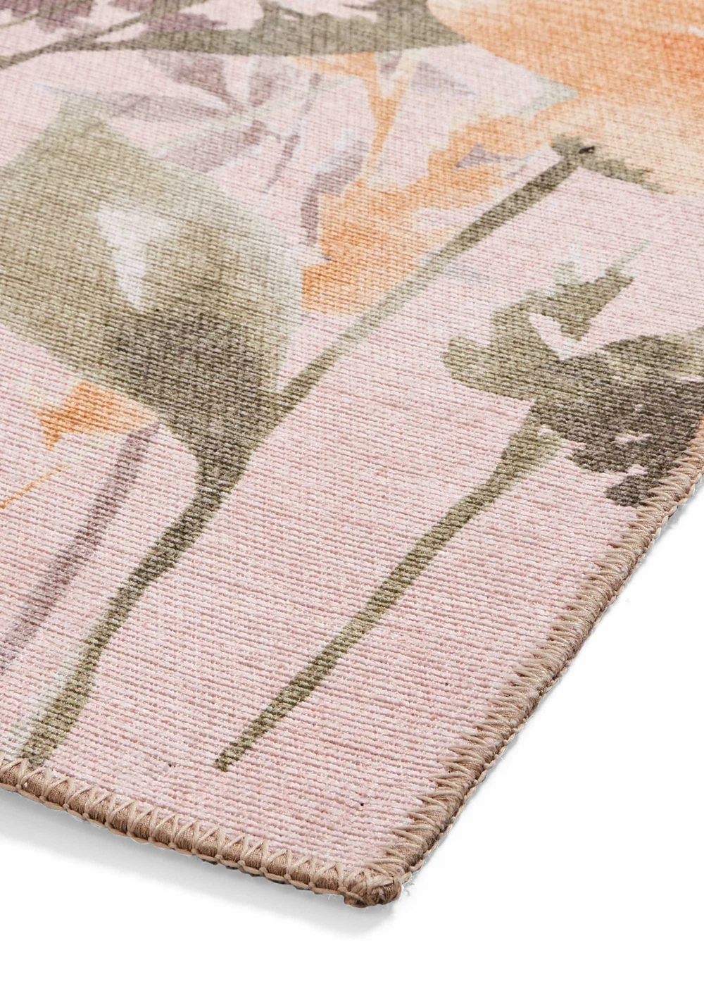 Catherine Lansfield Country Floral Pink Washable Rug 152 x 230cm - 76 x 230 Image 4