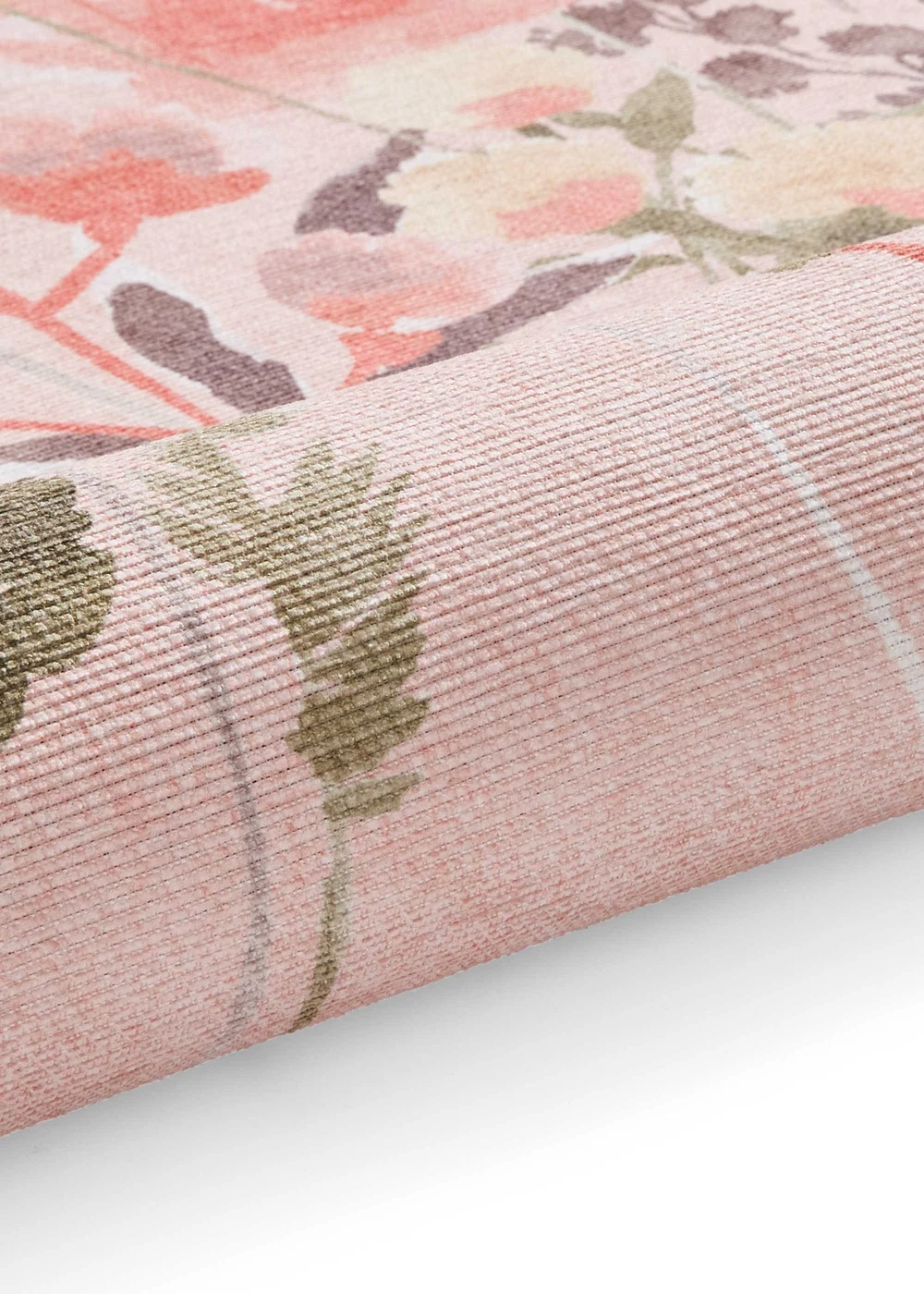 Catherine Lansfield Country Floral Pink Washable Rug 152 x 230cm - 76 x 230 Image 5
