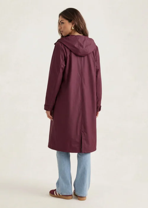 Urban Bliss Rubberised Raincoat Burgundy - 8 Image 3