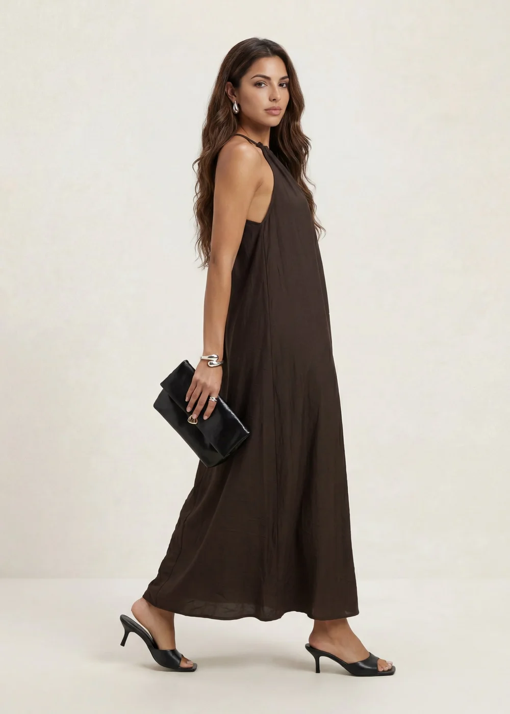 Urban Bliss Khaki Braided Maxi Dress - 12 Image 3