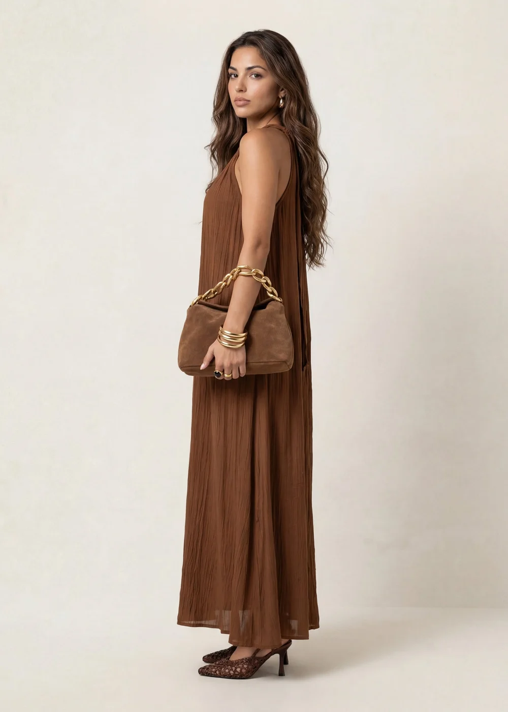 Urban Bliss Tan Braided Maxi Dress - 10 Image 2