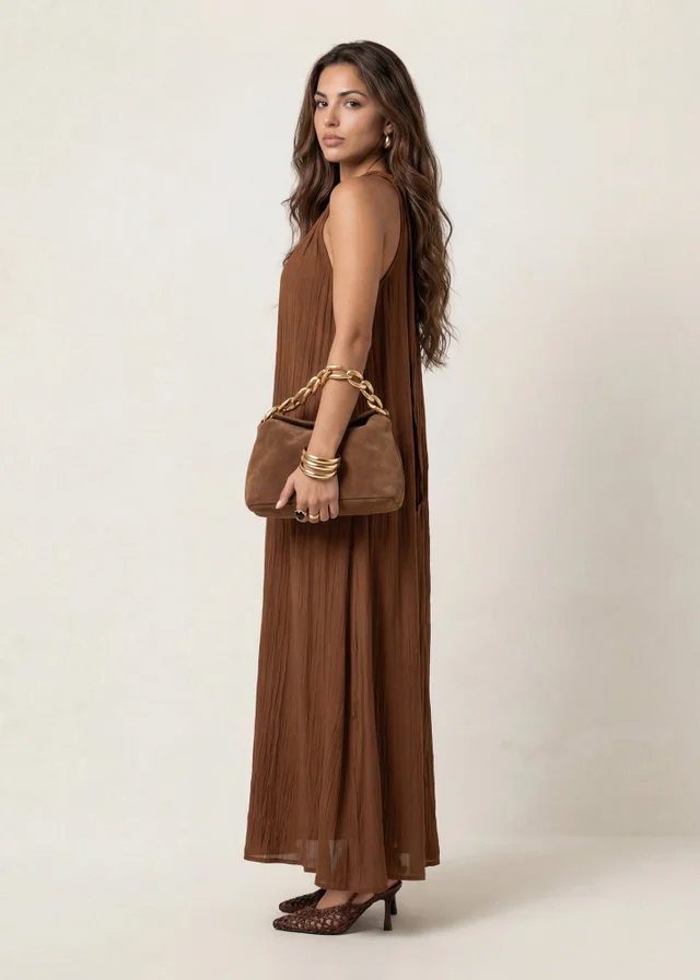 Urban Bliss Tan Braided Maxi Dress